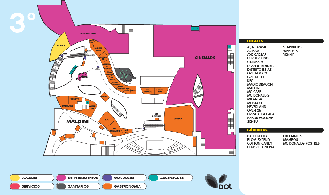 Mapa interno de Tercer Piso de Dot Shopping